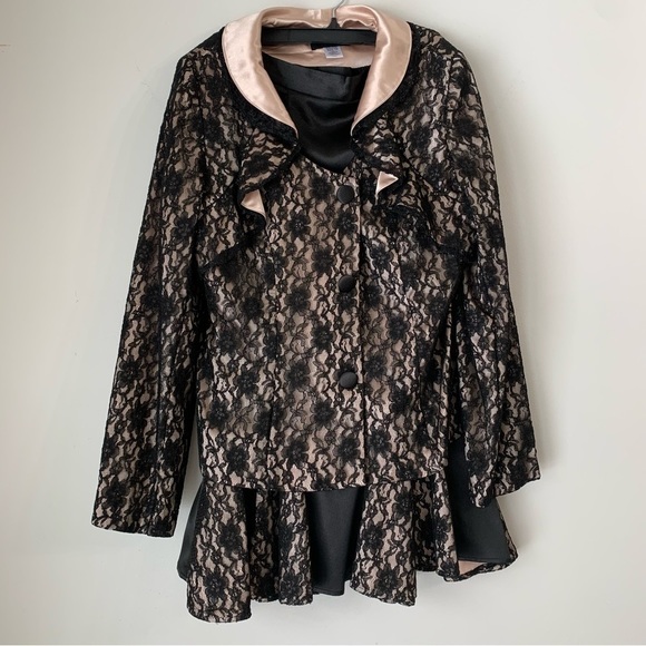 Ashro Dresses & Skirts - Ashro Skirt Suit Set jacket Blazer and Black Skirt matching set Size Large 12